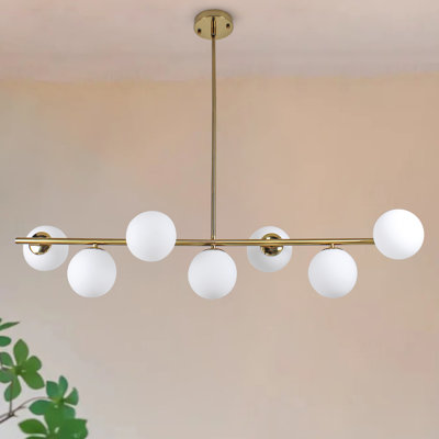 Kason Modern 7-Lights linear globe chandelier