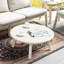Ensemble de conversation 5 pièces pour patio avec canapé à assise profonde et table basse et table d'appoint
