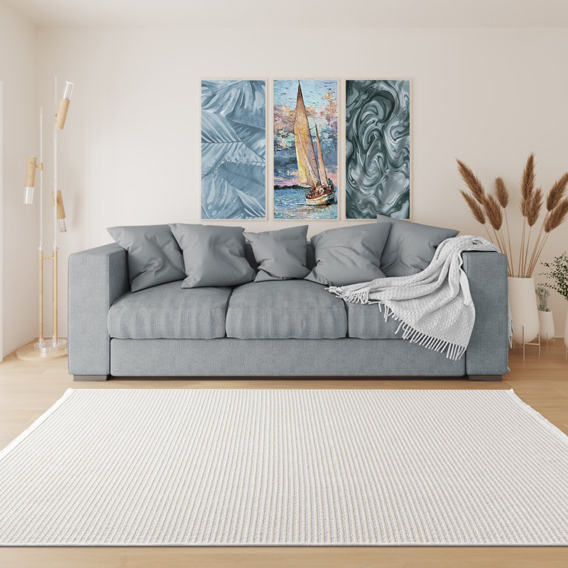 Ruglenza Extra Large Area Rug - Soft Modern Carpet for Living Room, Lightweight Low Pile, Easy Clean Woven Rug with Non Slip Backing, Stylish Home Decor