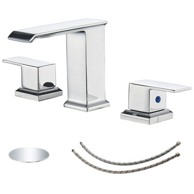 Widespread 2-handle Bathroom Faucet with Drain Assembly