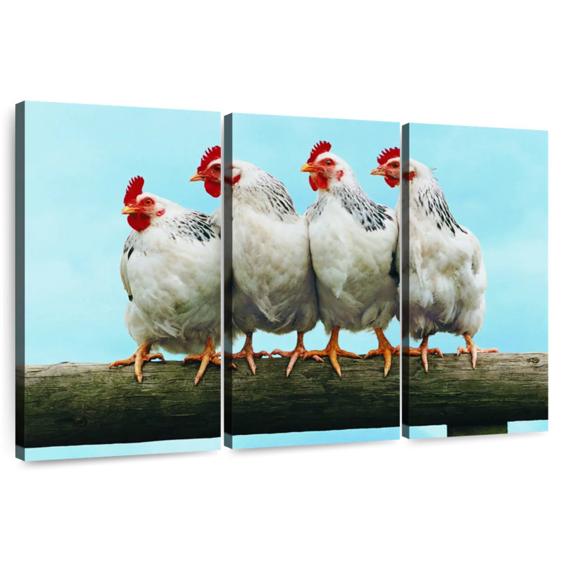 Brampt Chicken Friends, 20" H x 33" W