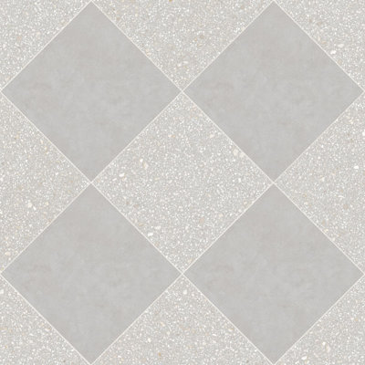 Lithos 12X12 Checkerboard Gris And Cemento