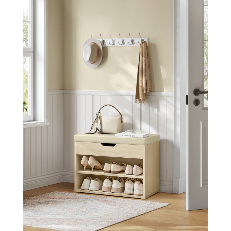 Saer Storage Bench, Natural, Beige