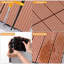 Ensemble de 20 tuiles de terrasse en bois et plastique composites, les terrasses en composite durable résistent à la rouille, à l'eau, aux intempéries, faciles à bricoler et à entretenir, idéales pour les patios, les balcons, les toits, la couleur acajou-116657780
