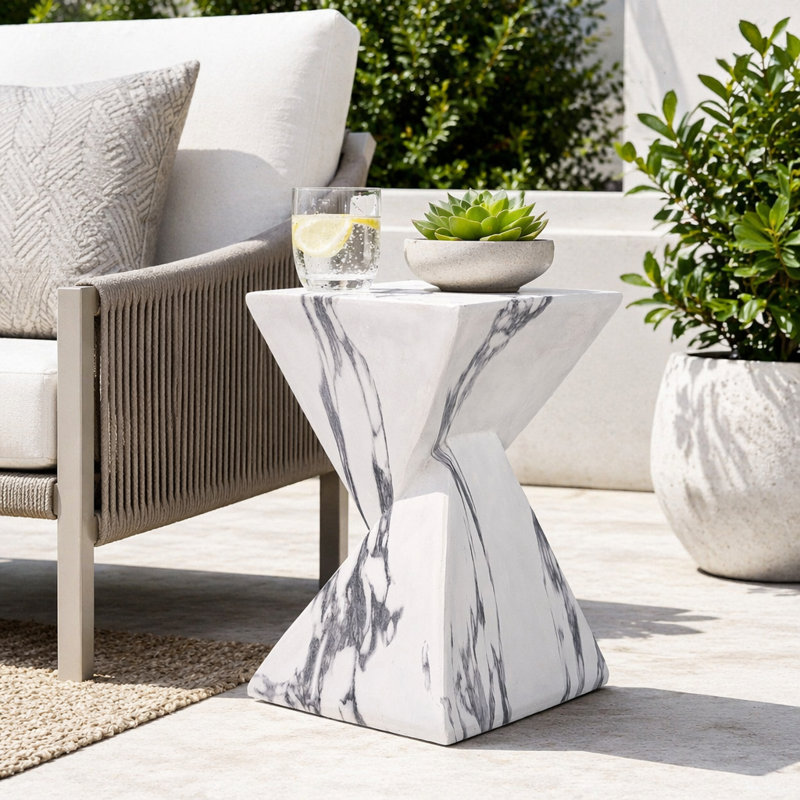 Table d'appoint 18,5 po MGO, Marbre