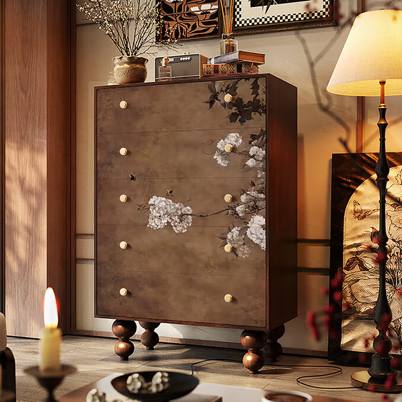 Retro simple five drawers decor cabinet