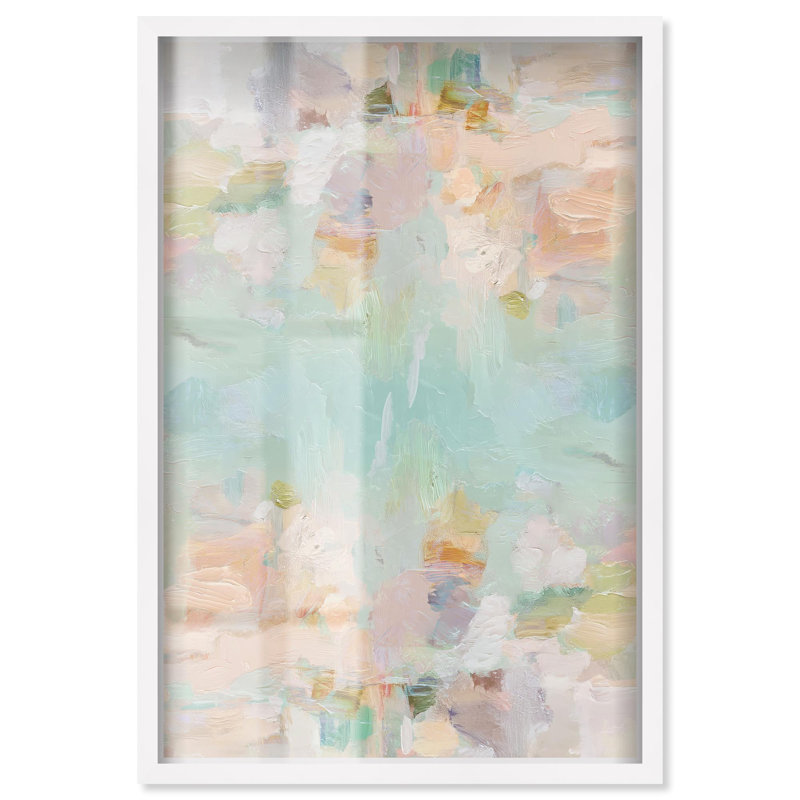 Art abstrait abstrait avec tourbillons expressifs vert par Art Remedy, H 55 po x l 37 po, Blanc