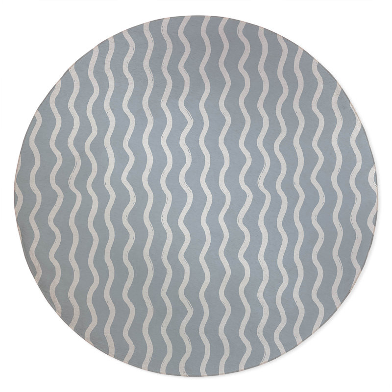 Tapis d'extérieur antidérapant Wiggle Row, Rond 5 pi
