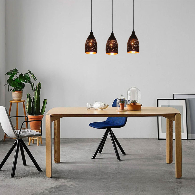 3 - Light Black Pendant, No