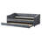 Grey Twin Daybed With Trundle, Upholstered Fashion, Button - Decorated Back, Copper Nails On Waved Arms, Breathable Fabric And Engineered Hardwood Map,-118953208-118953209