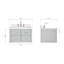 Ensemble de meuble-lavabo mural simple 31 po Macolm-217524697-217524698