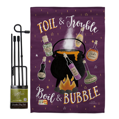 Double Sided 18.5'' H x 13'' W Polyester Halloween Flag Set