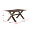 Table de salle à manger en bois massif 35,5 po Fornah