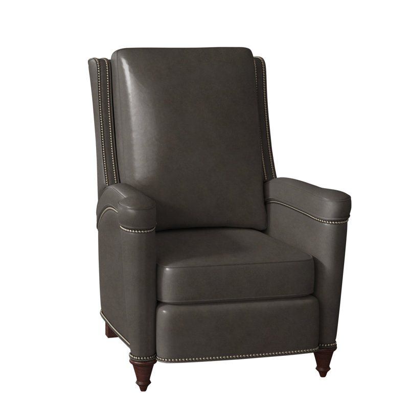 Mayes Recliner, Mahogany, Gunmetal, Anilina Hunter Genuine Leather