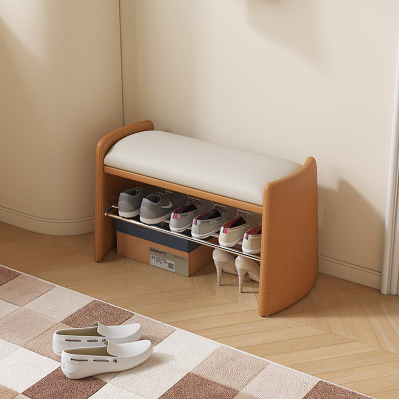 Banc de rangement pour chaussures 31,5 po, Orange