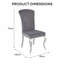 Cindy Grey Sintered Stone Dining Table with Luxury Silver Legs