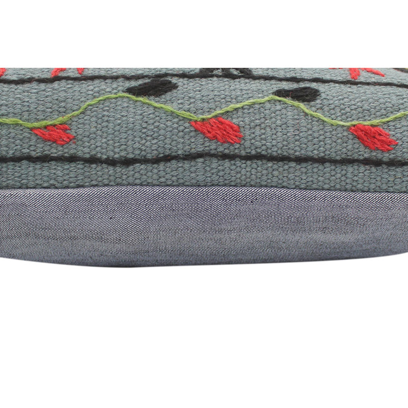 Coussin fait à la main éclectique Kilim Suzani