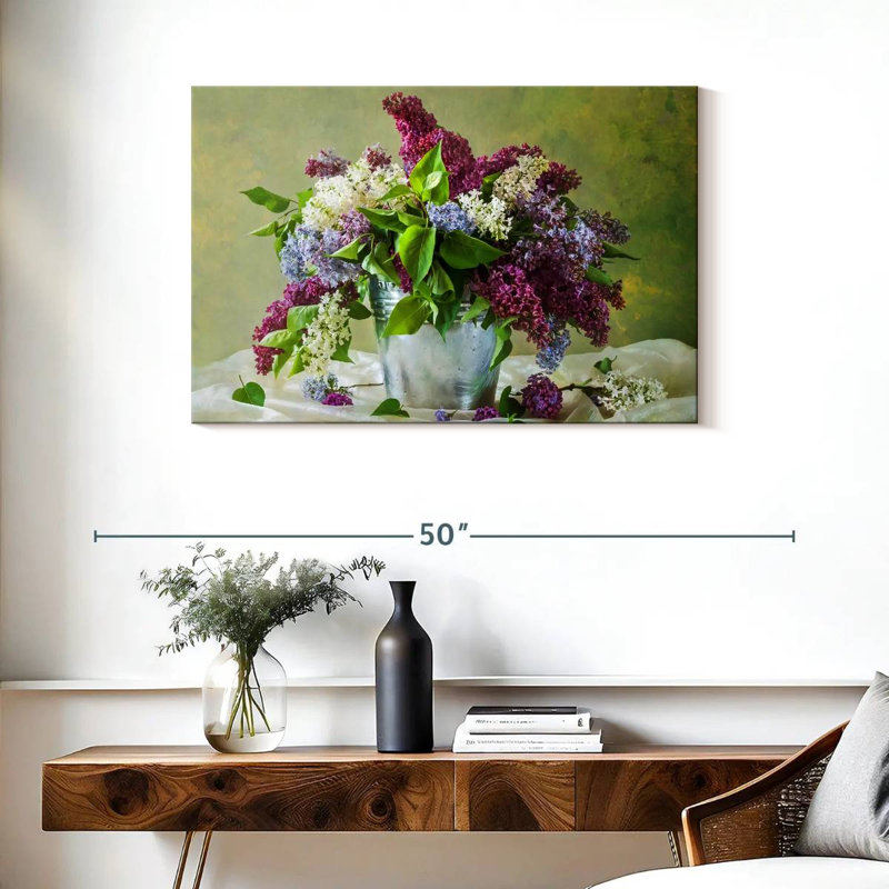 Harnek lilas dans un seau, H 24 po x l 36 po