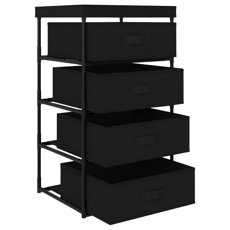 Oxbrook 45cm W Metal Shelving Unit, Black