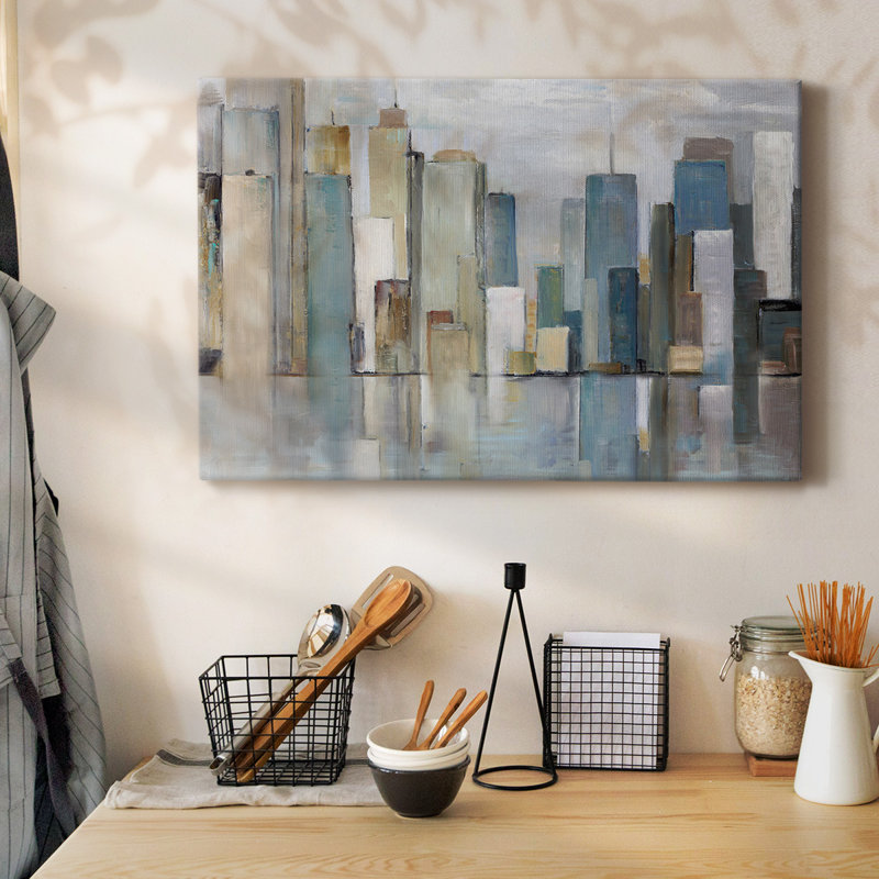 City Reflections-Gallery Wrapped Canvas, 12" H x 18" W