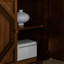 Buffet 33,6 po en bois rétro avec rangement, armoires de présentation géométriques symétriques, console média pour salon / vestibule / salle à manger / cuisine, noyer