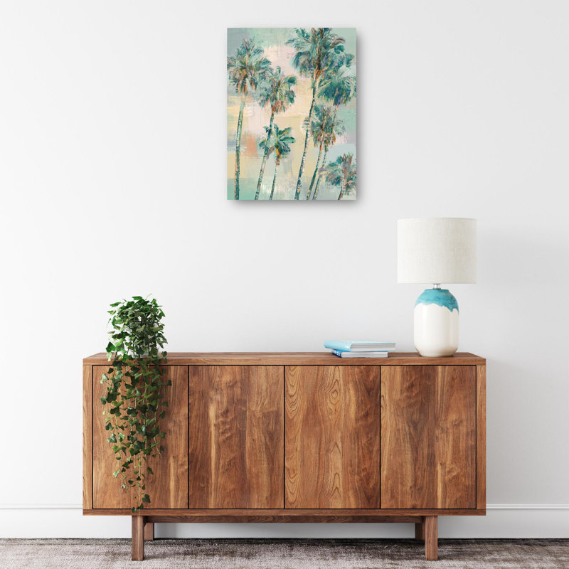 Island Breeze Blue and Green Canvas Art Print, 36" x 27"