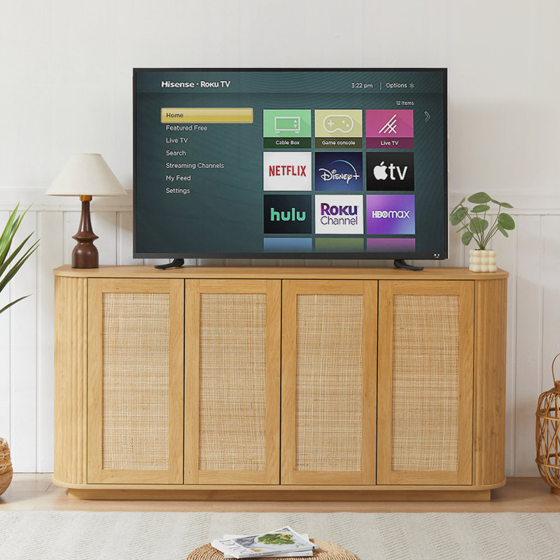 Meuble télé moderne pour le salon, H 31,5 po x L 64 po x l 15 po