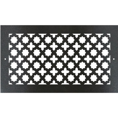 Metal Screw-in Floor Register. Duct Opening 6x12 (overall 8x14) - French Pavillion Design