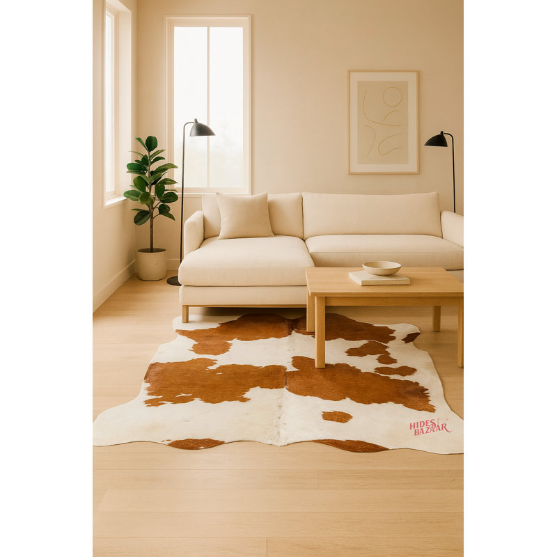 Tapis en cuir Novelty Thandeka M avec envers antidérapant