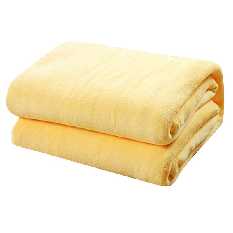 Couvre-lit en polaire très doux et chaud, Yellow