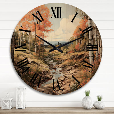 Horloge murale surdimensionnée en bois Forest Forest