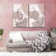Portrait de femme, silhouette de femmes sur toile, ensemble de 2 pièces-93024617