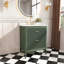 Meuble-lavabo autoportant de 30 po entièrement assemblé avec structure en bois massif et plateau en marbre d'ingénierie-1126697628