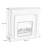 Beige Manufactured Wood Electric Fireplace