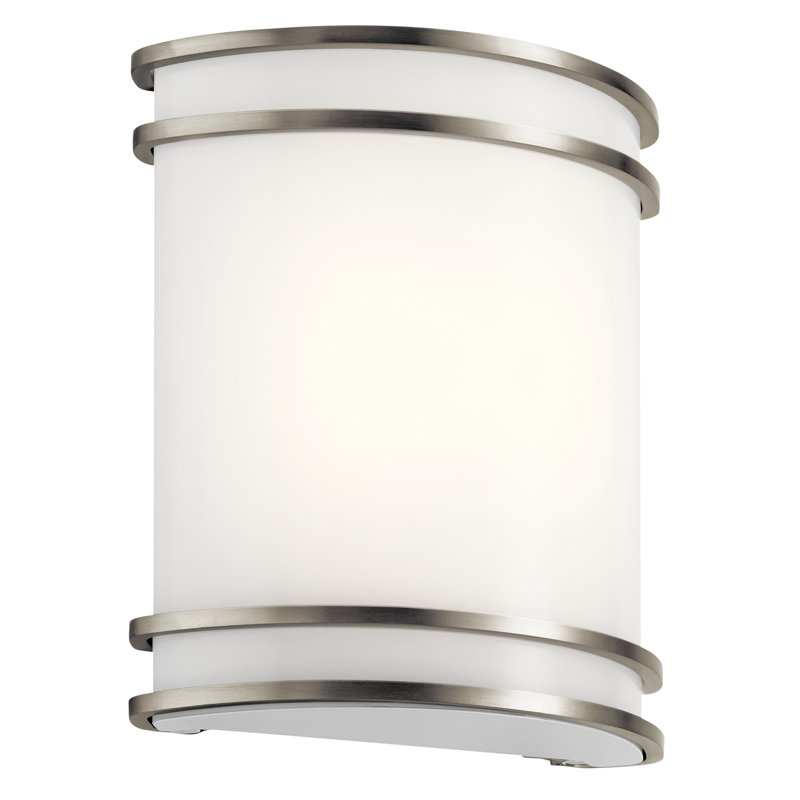 Plafonnier encastré 1 lumière DEL Hershberger, Nickel brossé