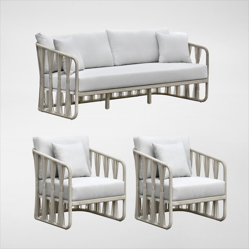 Chaffins Seating Set, White, 3-PC