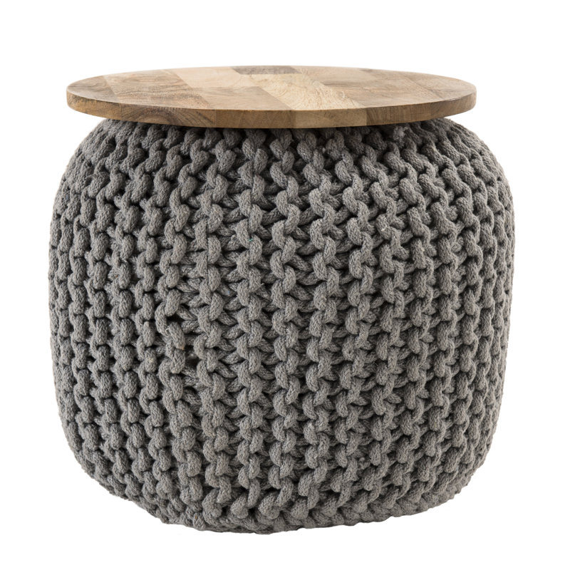 Ilkest Solid Wood Accent Stool