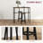 6-Piece Bar Table Set with 2 Breakfast Tables 4 Stools for Kitchen