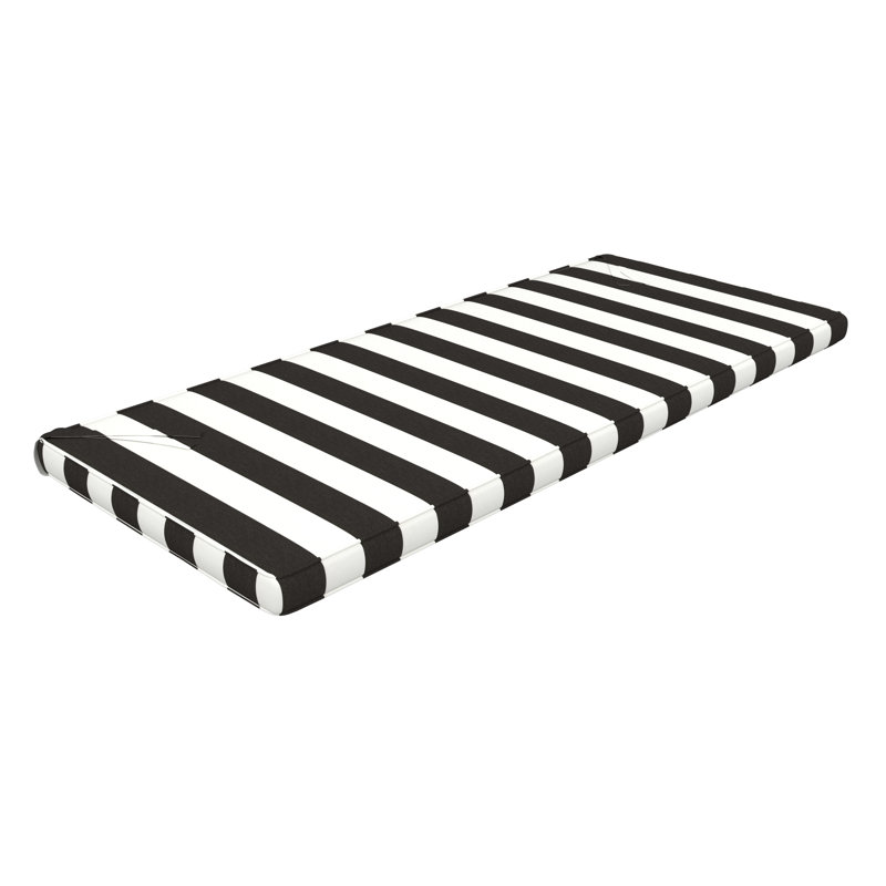 Sunbrella® Indoor/Outdoor Bench Seat Cushion, 3" Thick, 40" W x 17" D, Sunbrella® Cabana Classic Black