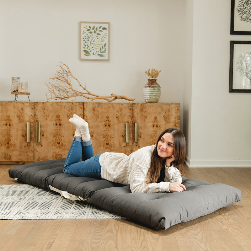 Chaise longue Big Joe Chameleon 4 en 1, sergé doux, Polyester gris anthracite