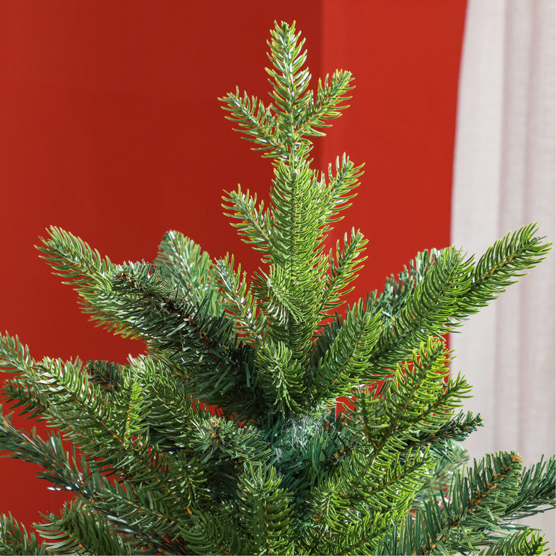 Arbre de Noël artificiel 6 pi avec 1821 pointes, support en métal pliable, assemblage facile, arbre de Noël articulé pour la maison, le bureau, les Fêtes, vert