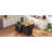 59.3" Kitchen Island With Storage 2 Pull Out Cabinet Organizers & Rubber Wood Drop Leaf, Rolling Kitchen Island With Trash Can Storage, Power Outlet, Spice & Towel Rack For Kitchen, Dining, Black-529151031