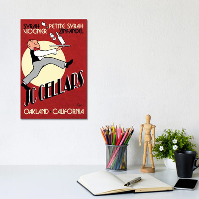 JC Cellars Vintage Advertisement by Jean-Pierre Got - Wrapped Canvas Print