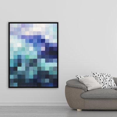 Reproduction de paysage Pixelized sur toile