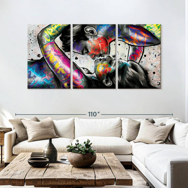 " Urban Couple " 3 - Pieces, 45" H x 92" W