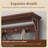 33.46"Dark Brown Minimalism Solid Wood Clothes Rack
