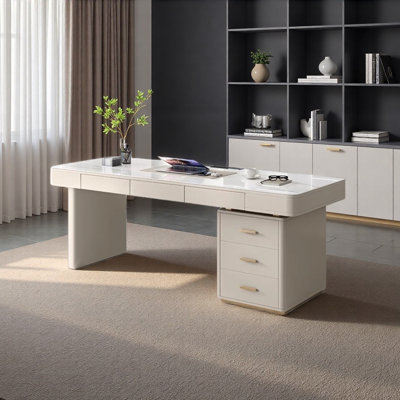Bureau crème-moderne de luxe Rock-Slab