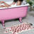  Cute Pink Leopard Bath Mat For Bathroom, Cute Cartoon Bath Mat, Non Slip Animals Shaped Absorbent Bathtub Rug Plush Shower Rugs-1337966556