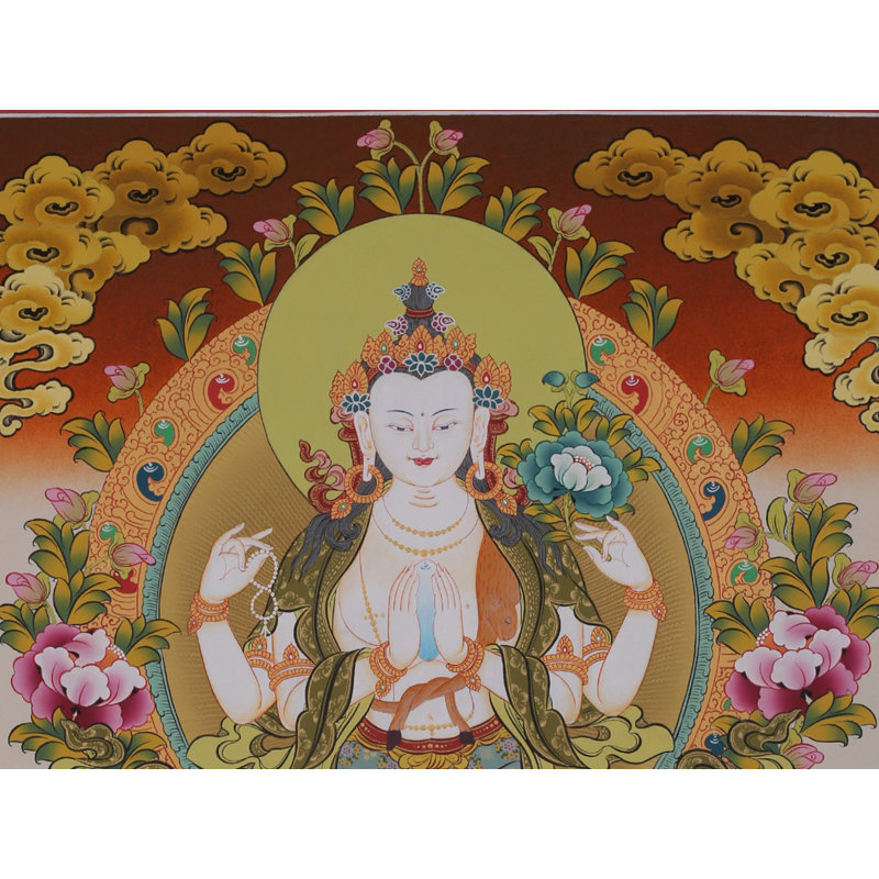 Chenrezig (Avalokiteshvara) | Brocadeless Thangka