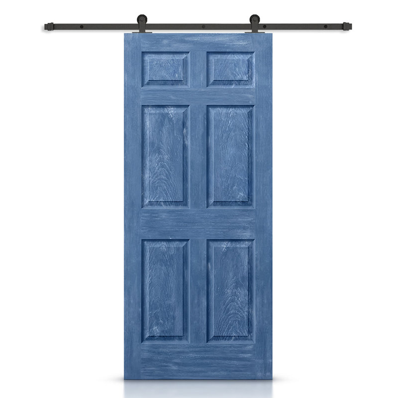 Porte standard lambrissée en bois manufacturé, Bleu rétro, 30 po x 80 po
